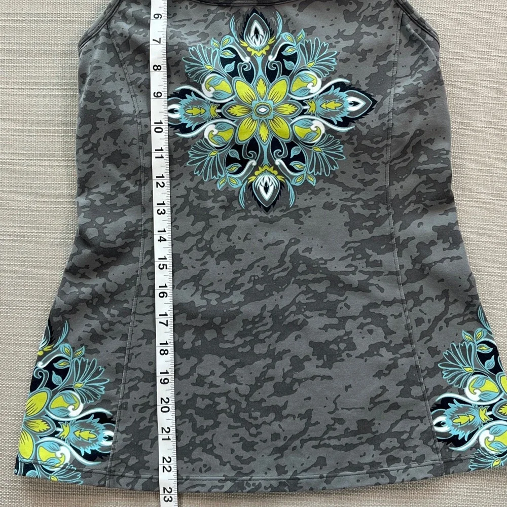 Athleta Womens Gray Camo Mandala Floral Shelf Bra Tank Top 265966 Small - Picture 7 of 8